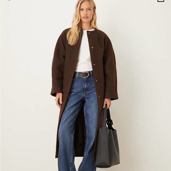 ASOS Jackets & Blazers - ASOS Dark Brown Women's Coat